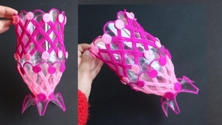 Diese einfache Idee verwandelt alte Plastikflaschen in beeindruckende Blumenvasen…