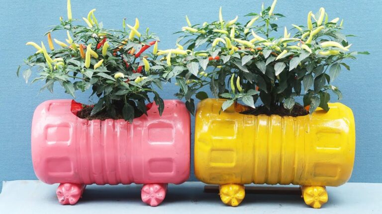 Dieser einfache Trick verwandelt alte Plastikflaschen in bunte Gartenwunder…