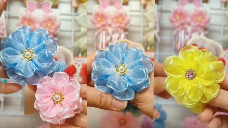 Ein alter Trick, um mit Stoff blühende Blumen zu zaubern … ganz einfach und zauberhaft!