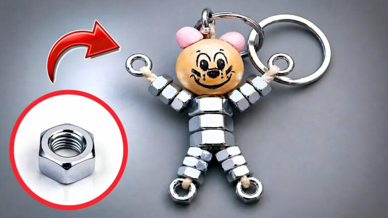 19 kreative Ideen für einen DIY Schlüsselanhänger aus Metallmuttern!