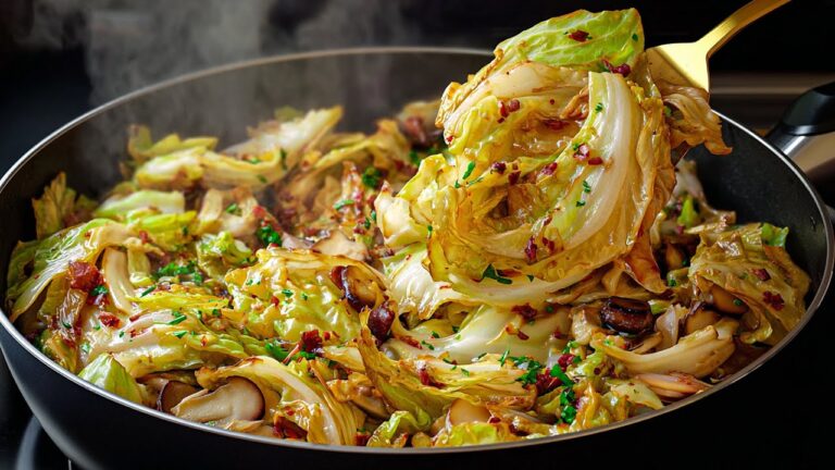 5 einfache Schritte für ein schnelles Pfannengericht mit Kohl und Speck!