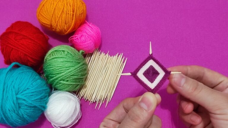 10 kreative DIY-Ideen mit Zahnstocher und Wolle für dein nächstes Projekt!