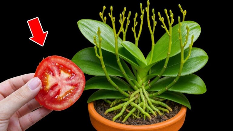 1 Tomatenscheibe und viele Orchideenknospen: So einfach gelingt das!