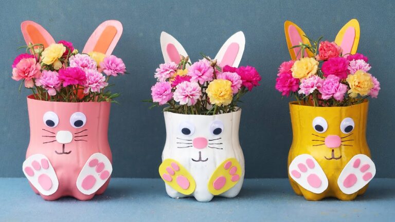 10 kreative Blumentopf-Ideen: So bastelst du einen Kaninchen-Blumentopf aus Plastik!