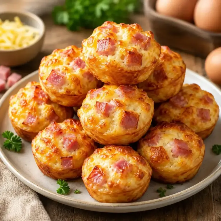 Herzhafte Muffins mit Schinken und Käse selbst gemacht