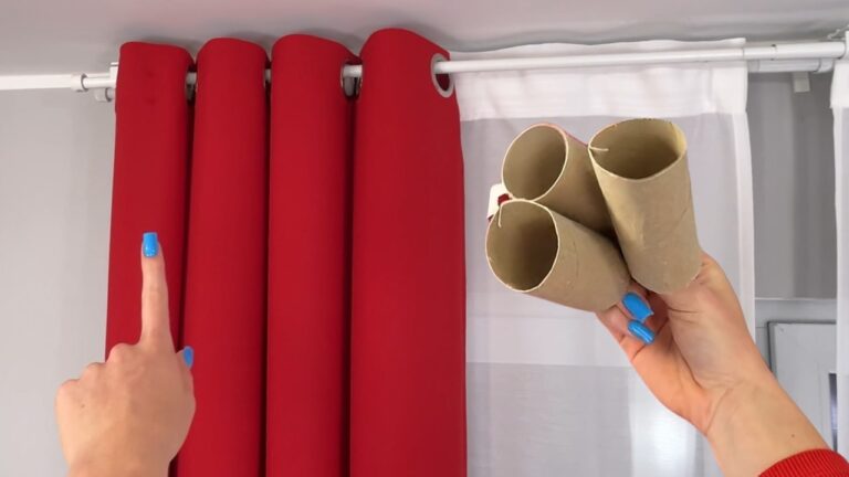 Eine Schneiderin verriet mir ihr Geheimnis. Stecke eine Toilettenpapierrolle auf die Gardinenstange und schau, was passiert!
