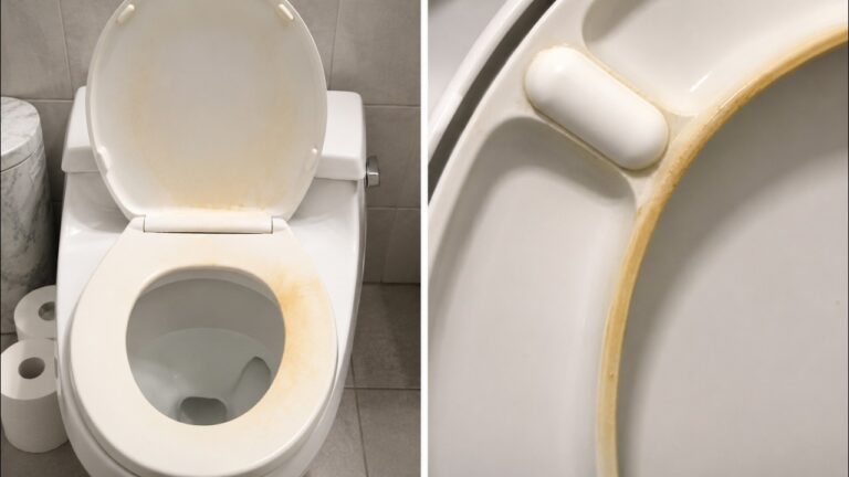 Gelbe Flecken auf dem WC-Sitz? Wisch sie einfach DAMIT ab! Sie verschwinden in Minuten