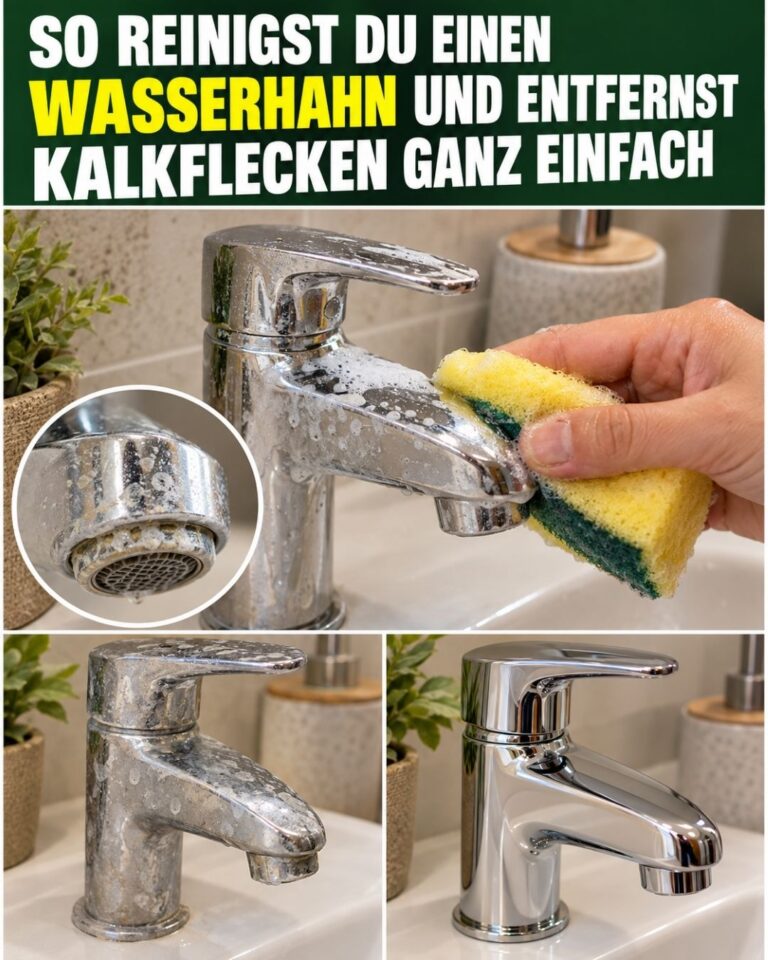 So reinigst du einen Wasserhahn und entfernst Kalkflecken ganz einfach