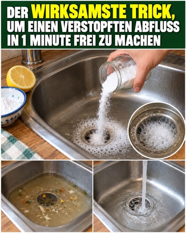 Der wirksamste Trick, um einen verstopften Abfluss in 1 Minute frei zu machen