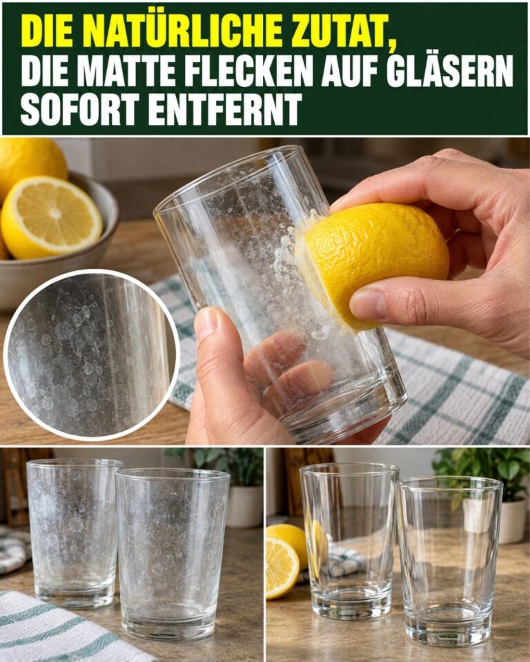 Die natürliche Zutat, die matte Flecken auf Gläsern sofort entfernt