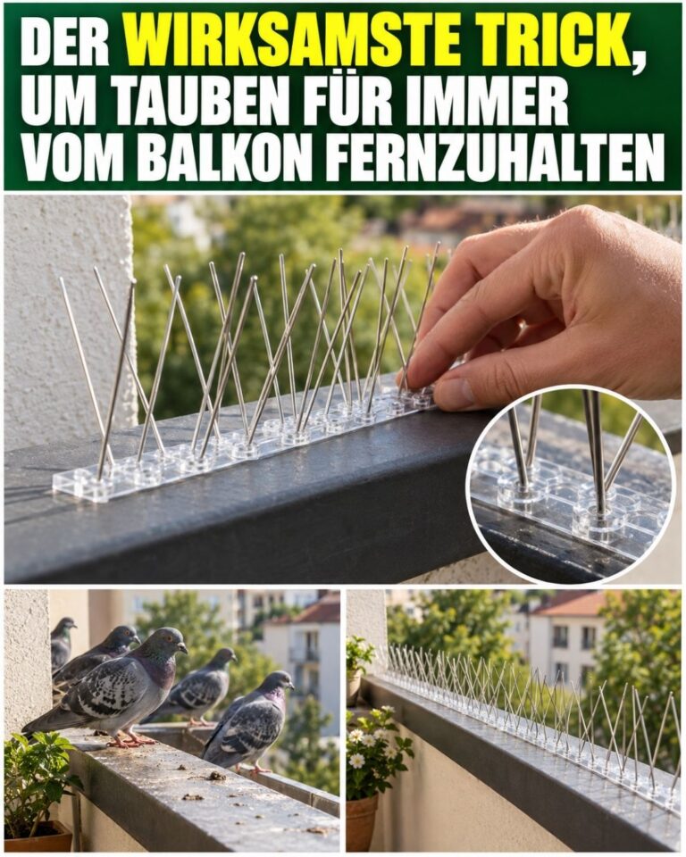 Der wirksamste Trick, um Tauben für immer vom Balkon fernzuhalten