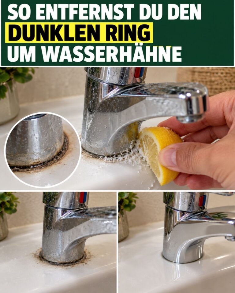 So entfernst du den dunklen Ring um Wasserhähne