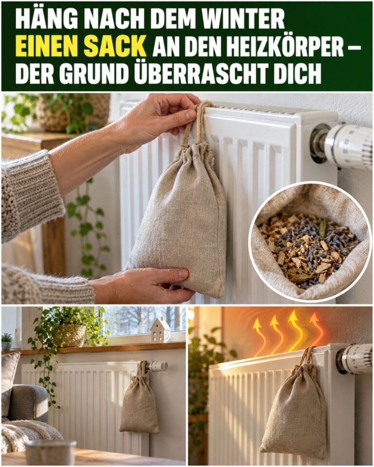 Häng nach dem Winter einen Sack an den Heizkörper — der Grund überrascht dich