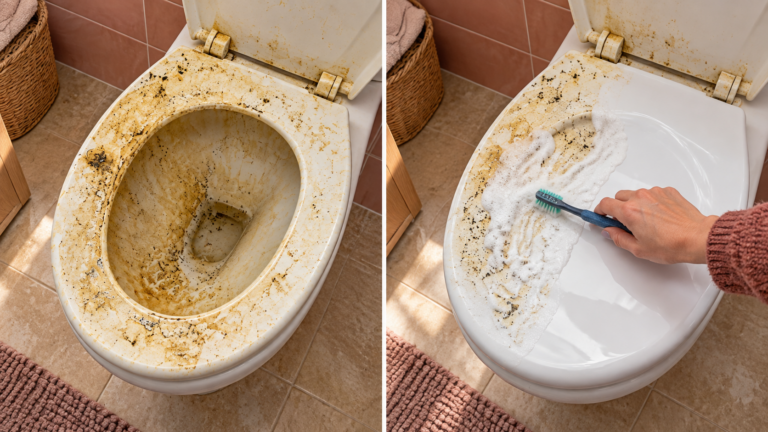 Gelbe Spuren in der Toilette: der Trick für ein wieder saubereres Aussehen