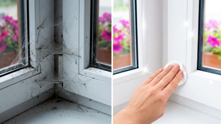 3 Tropfen auf den Fensterrahmen! Spinnen werden einen großen Bogen darum machen